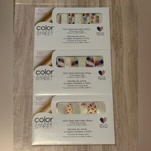 Color Street Nails - No Duh- Paint The Town- Pop it Like It’s Hot - 3 Full Sets
